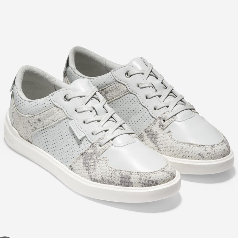 Cole Haan Women’s Grand Leather Python Print Crosscourt Sneakers